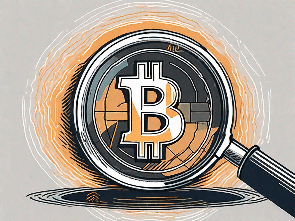 A bitcoin coin in mid-sprint