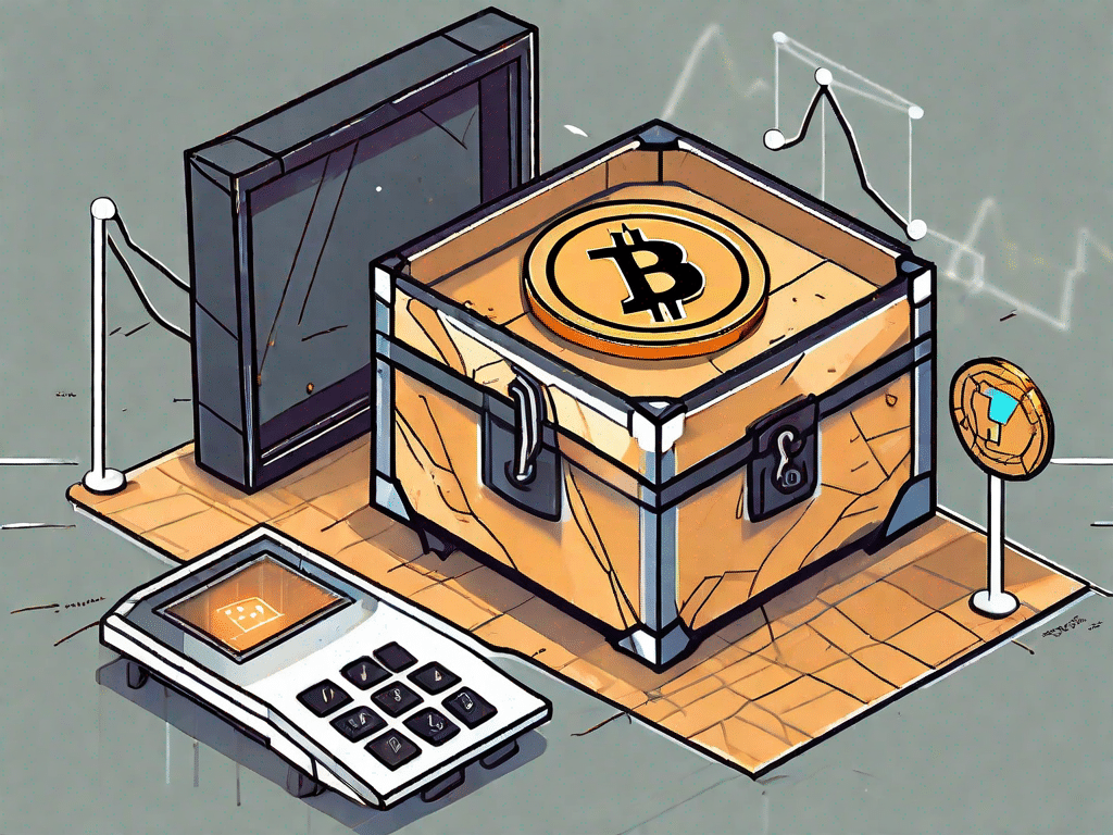 A bitcoin coin balanced on a scale
